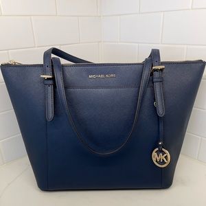 BNWT MICHAEL KORS Navy Blue East/West “Ciara” tote.Never used NWT